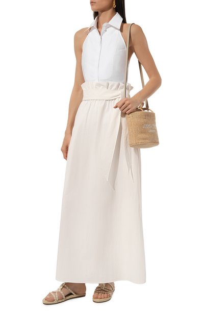 Хлопковое платье-юбка LA NEIGE белого цвета по цене 24200 руб., арт. #S-03-L, фото 2 Хлопковое платье-юбка LA NEIGE, арт. #S-03-L, фото 2