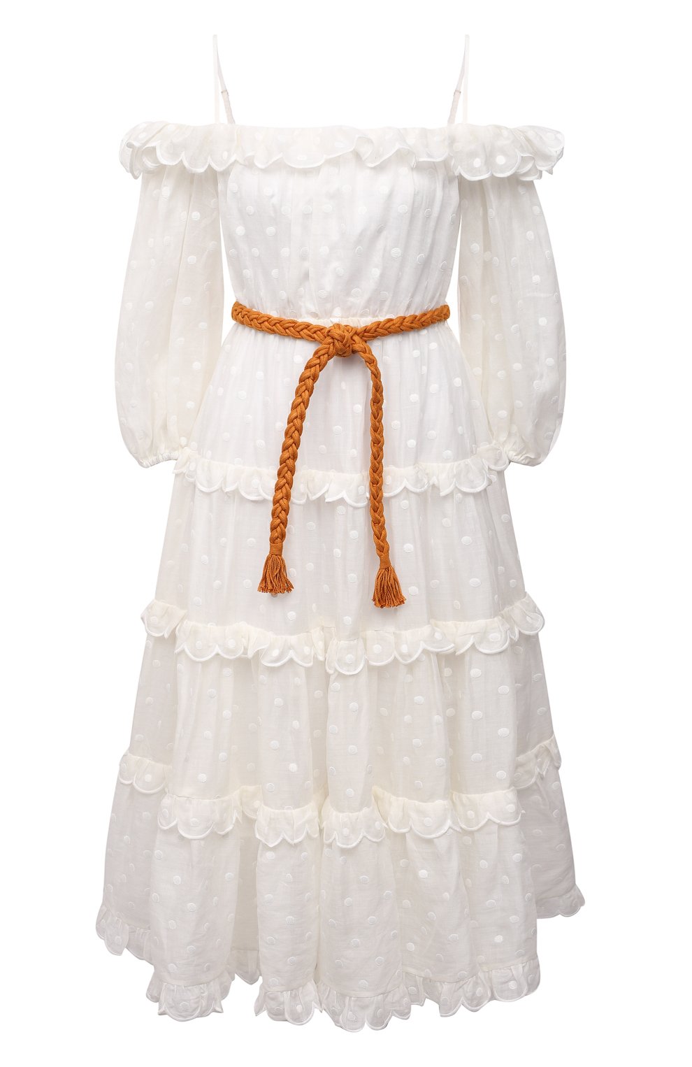 Платье ZIMMERMANN белого цвета по цене 148500 руб., арт. 1629DMAE, фото 1 Платье ZIMMERMANN, арт. 1629DMAE, фото 1