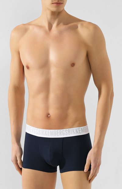Хлопковые боксеры DIRK BIKKEMBERGS темно-синего цвета по цене 5595 руб., арт. VBKT04084, фото 2 Хлопковые боксеры DIRK BIKKEMBERGS, арт. VBKT04084, фото 2