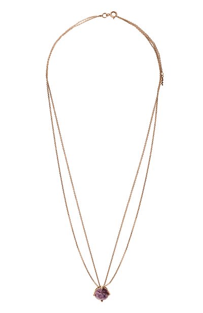 Колье с чароитом в бриллиантовой огранке MOONKA, арт. cr-nl-chr, фото 1