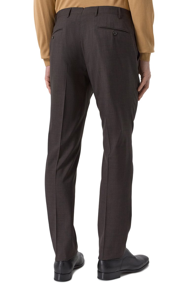 Мужской шерстяной костюм CORNELIANI темно-коричневого цвета, арт. 25X007-2518425_SET | Фото 7 (Материал сплава: Проставлено; Материал внешний: Шерсть; Драгоценные камни: Проставлено; Рукава: Длинные; Костюмы М: Однобортный; Стили: Классический)