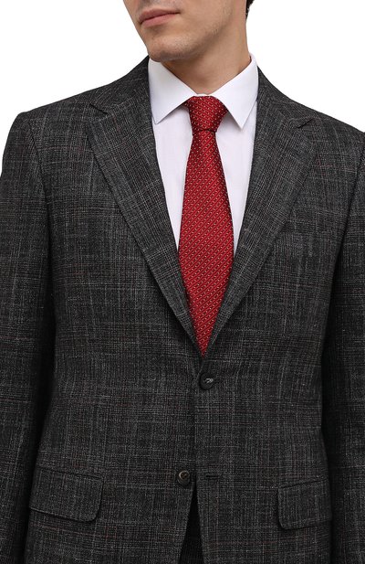 Шелковый галстук LANVIN красного цвета по цене 13950 руб., арт. 3209/TIE, фото 2 Шелковый галстук LANVIN, арт. 3209/TIE, фото 2
