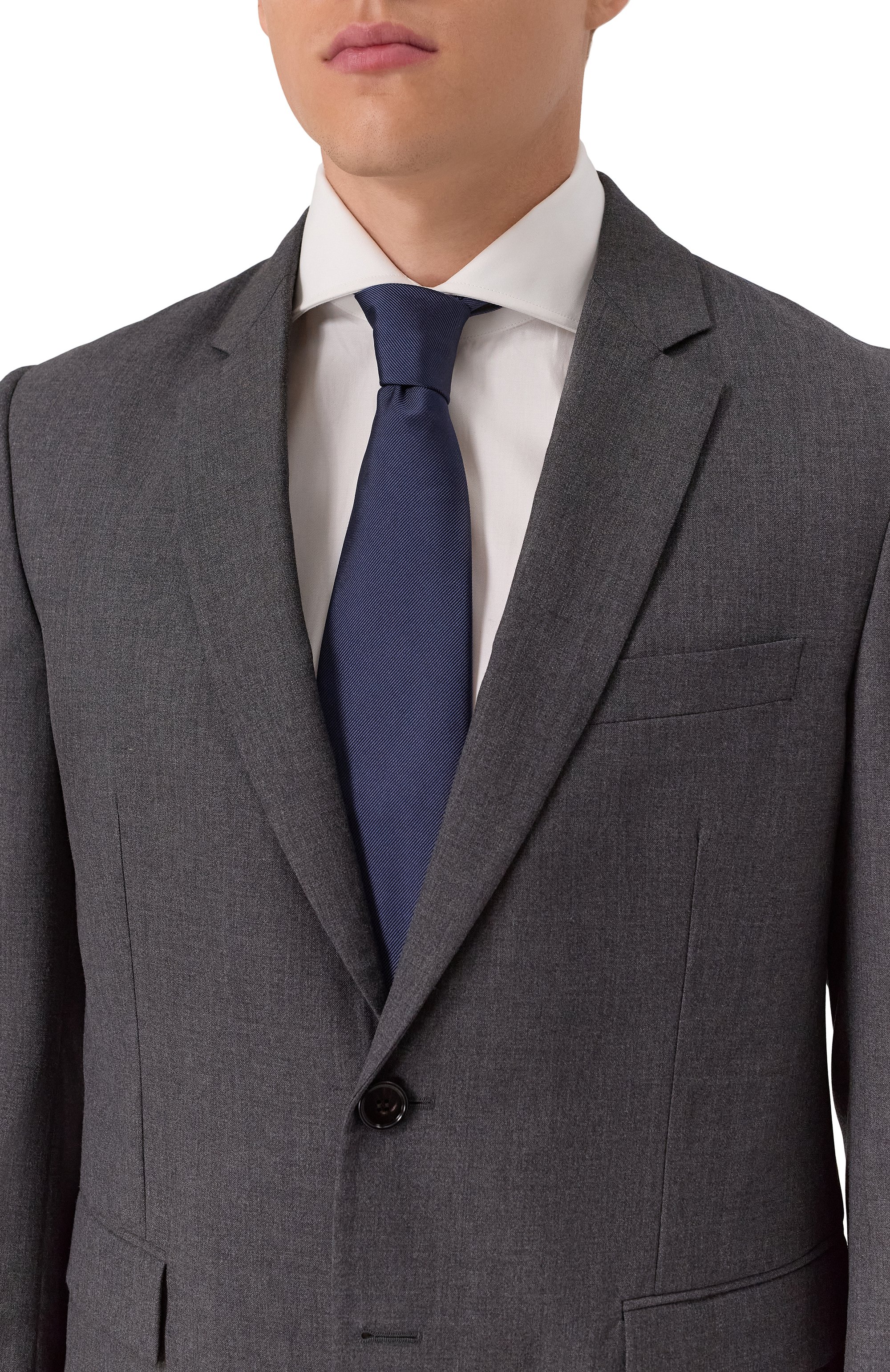 Шелковый галстук BRIONI темно-синего цвета по цене 31800 руб., арт. 061D00/PZ418, фото 2 Шелковый галстук BRIONI, арт. 061D00/PZ418, фото 2