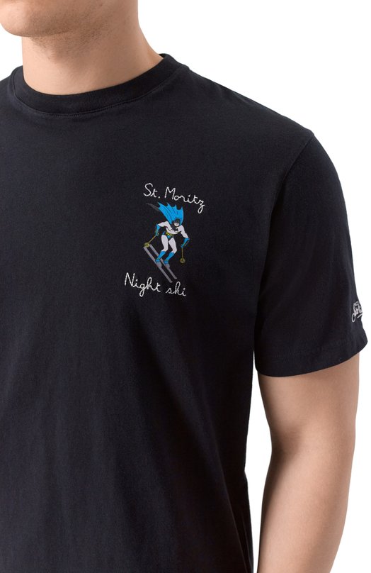 Хлопковая футболка MC2 Saint Barth ARN0001-03070I/ARN0TT Чёрный  ARN0001-03070I/ARN0TT Фото 5