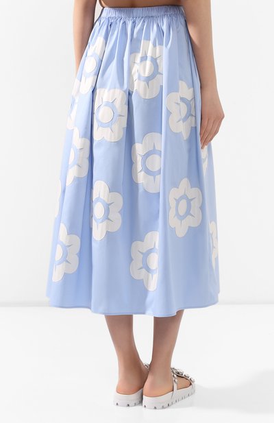 Хлопковая юбка MIU MIU голубого цвета по цене 130000 руб., арт. MG1414-1W2Y-F0076, фото 4 Хлопковая юбка MIU MIU, арт. MG1414-1W2Y-F0076, фото 4