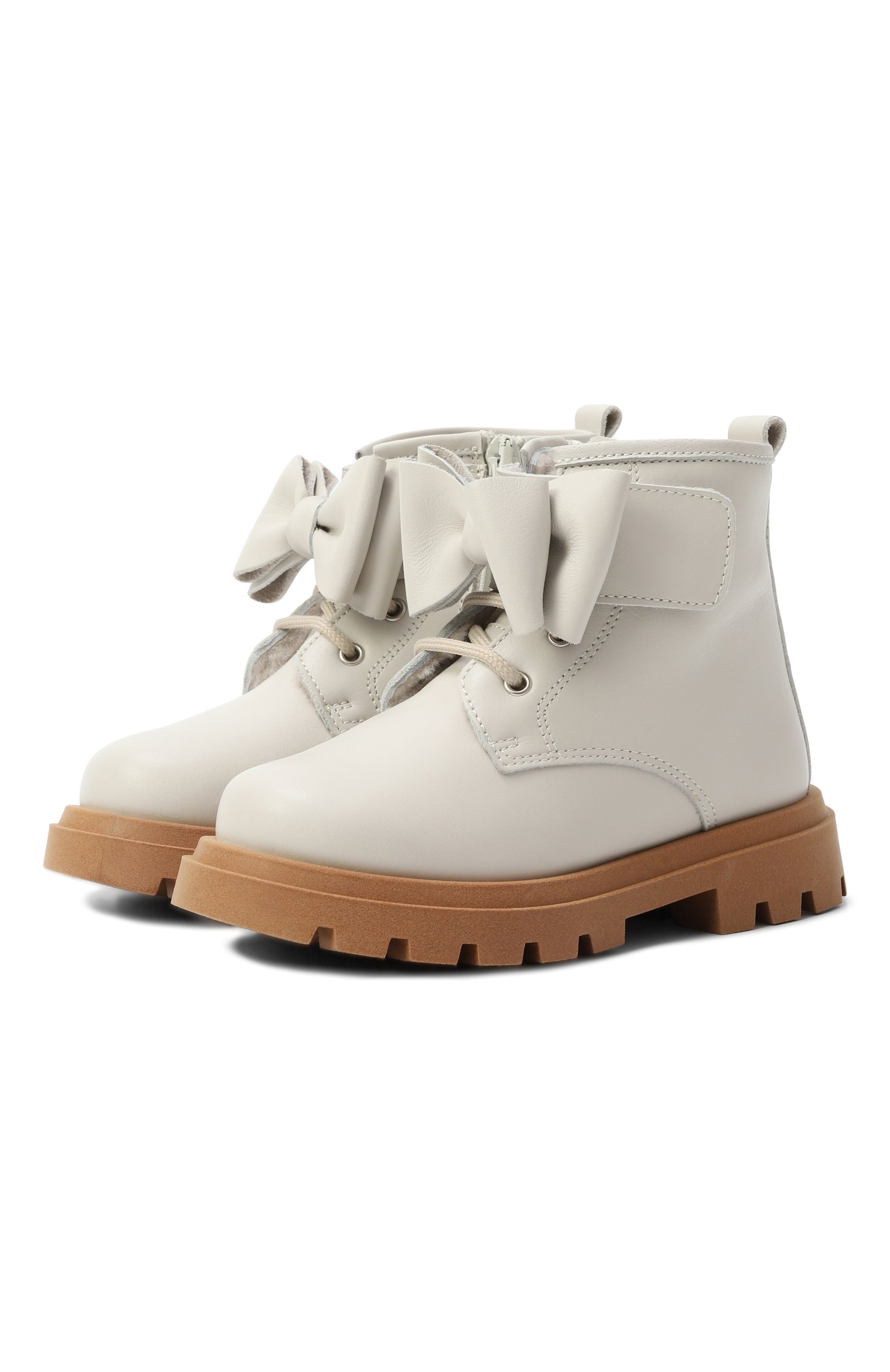 Кожаные ботинки MONNALISA, арт. 83F003M, фото 1