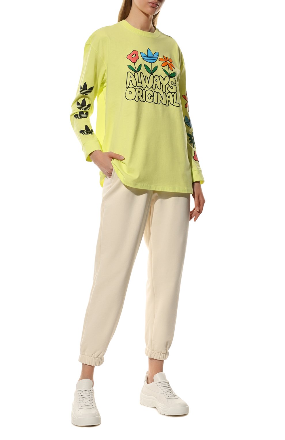 Хлопковый лонгслив ADIDAS ORIGINALS, арт. HC5428, фото 2