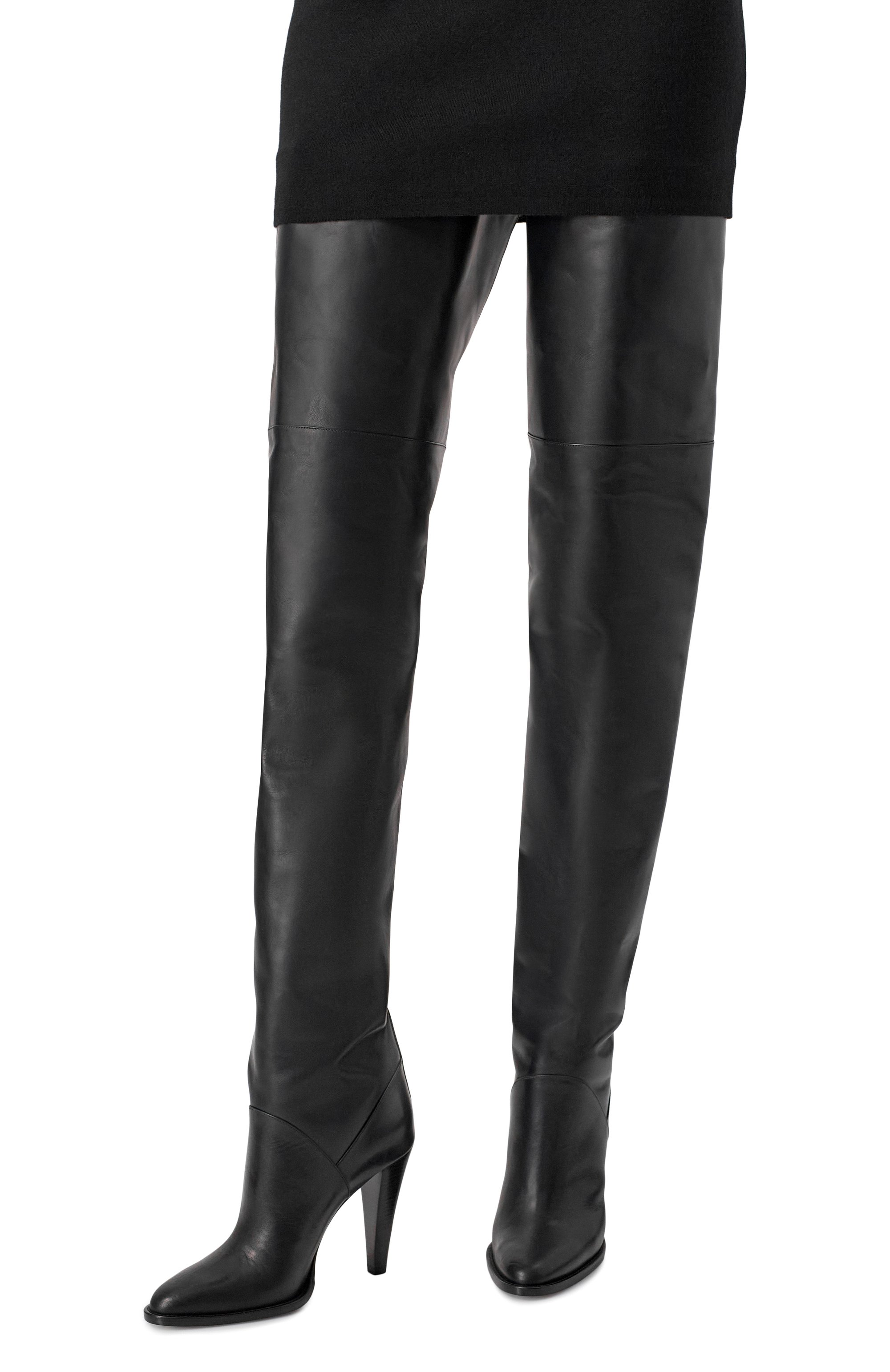 Кожаные ботфорты nadja 100 SAINT LAURENT, арт. 843853/28N00, фото 2