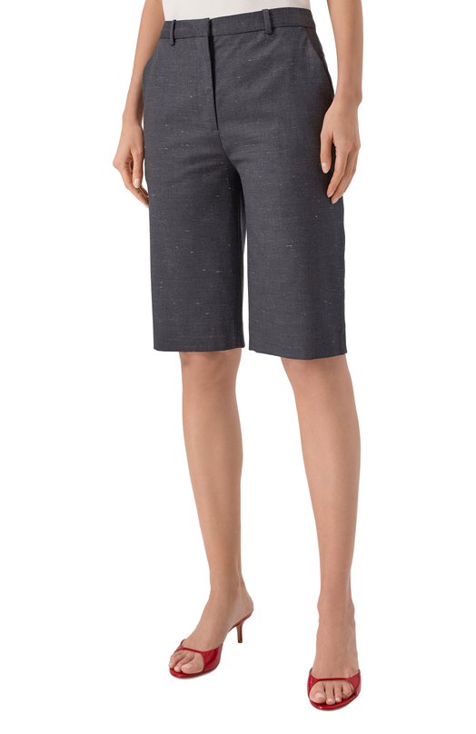 Шорты из шерсти и шелка Loulou de Saison RAY Чёрный  RAY Фото 3