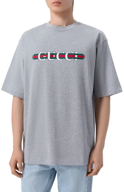 Хлопковая футболка GUCCI, арт. 784361/XJGM9, фото 3