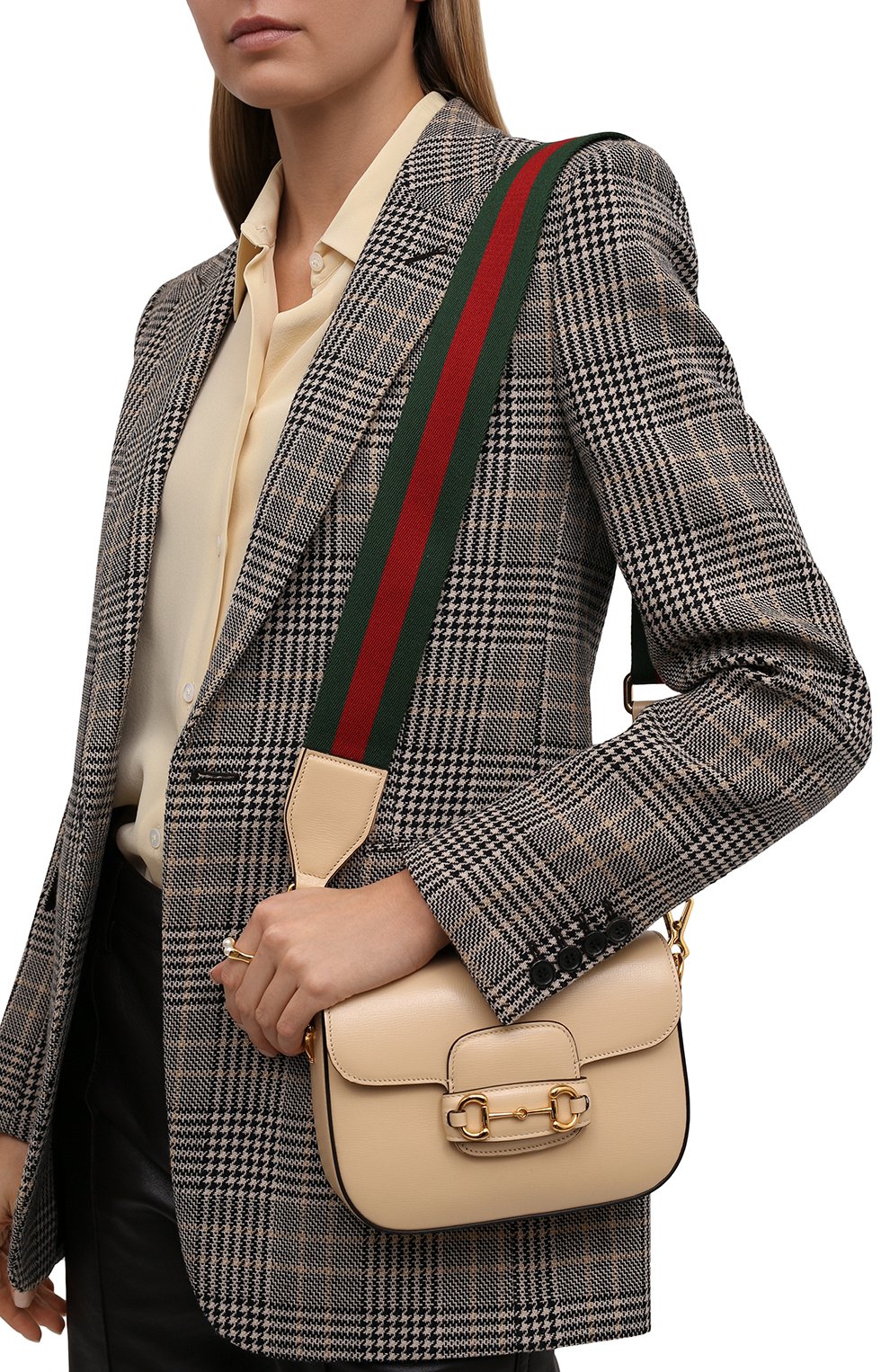 Сумка gg 1955 horsebit mini GUCCI кремового цвета по цене 396000 руб., арт. 658574/18YSG, фото 7 Сумка gg 1955 horsebit mini GUCCI, арт. 658574/18YSG, фото 7