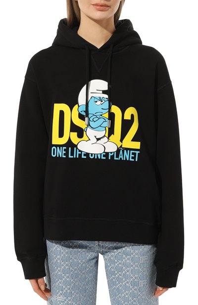 Хлопковое худи dsquared2 x the smurfs DSQUARED2, арт. S73GU0099/S25590, фото 3
