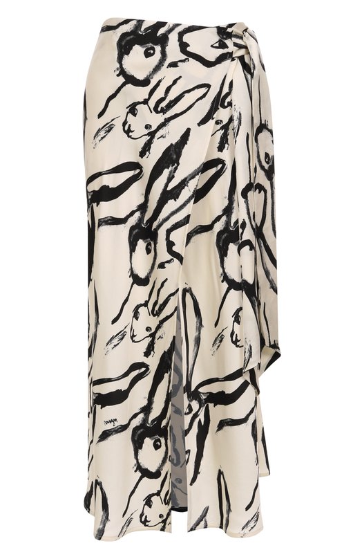 Юбка из вискозы MSGM 3941MDD25/257655 Чёрно-белый 3941MDD25/257655