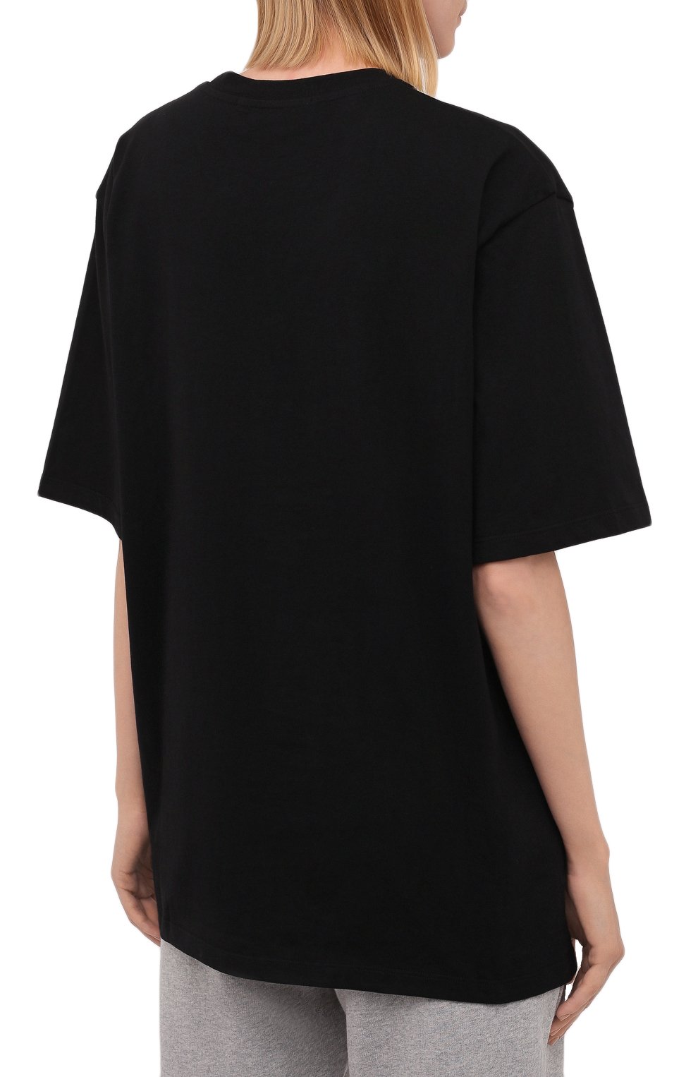 Хлопковая футболка MSGM черного цвета по цене 15600 руб., арт. 3141MDM160 217798, фото 4 Хлопковая футболка MSGM, арт. 3141MDM160 217798, фото 4
