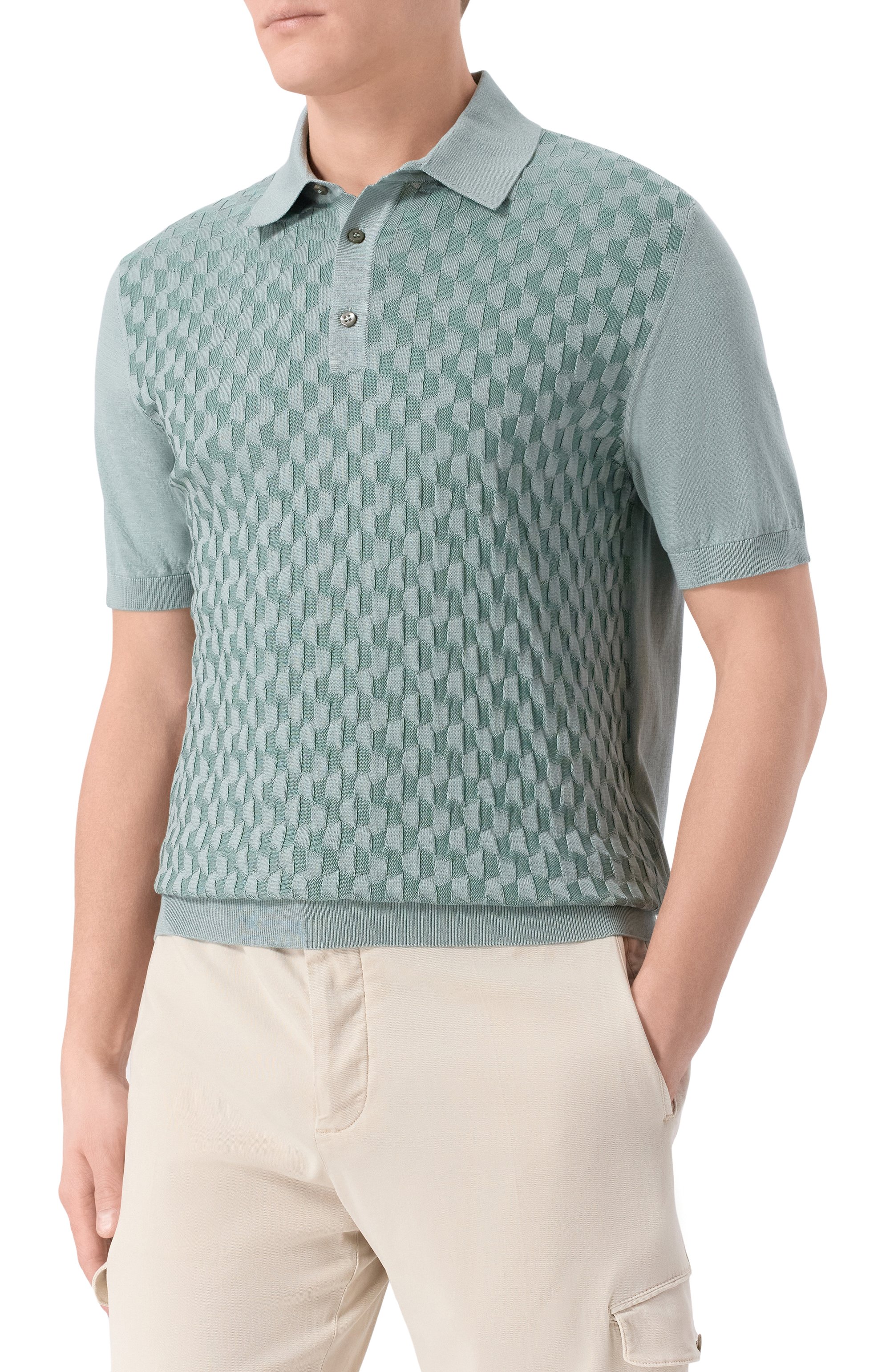 Поло из шелка и хлопка STEFANO RICCI, арт. K818110P13/F26176, фото 3