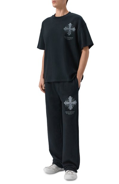 Хлопковая футболка KSUBI черного цвета по цене 18600 руб., арт. MSP26TE036, фото 2 Хлопковая футболка KSUBI, арт. MSP26TE036, фото 2