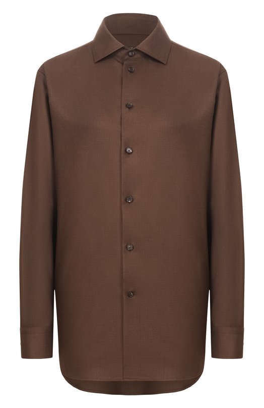 Шерстяная рубашка Loro Piana FAP7674 Коричневый FAP7674