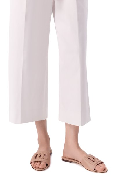 Женские кожаные шлепанцы bianca DOLCE & GABBANA, арт. CQ0436/AY329