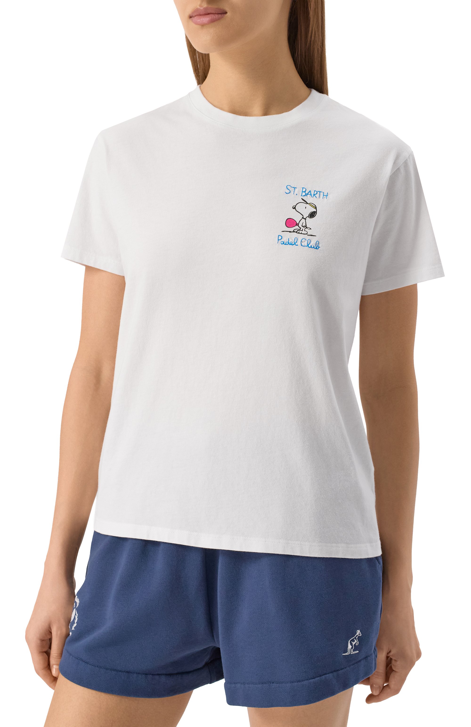 Хлопковая футболка MC2 SAINT BARTH белого цвета по цене 10750 руб., арт. STBW EMILIE/03138H, фото 3 Хлопковая футболка MC2 SAINT BARTH, арт. STBW EMILIE/03138H, фото 3