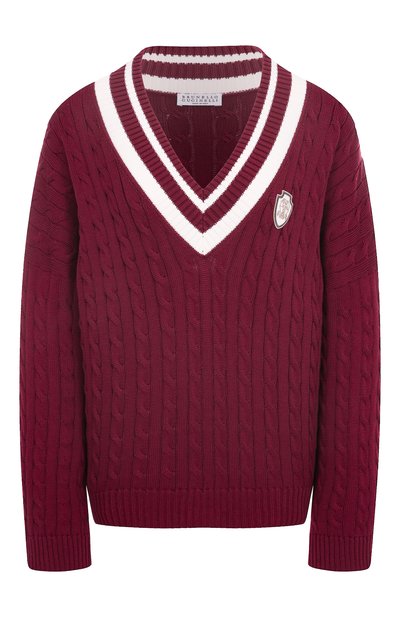Женский хлопковый пуловер BRUNELLO CUCINELLI, арт. M19756512