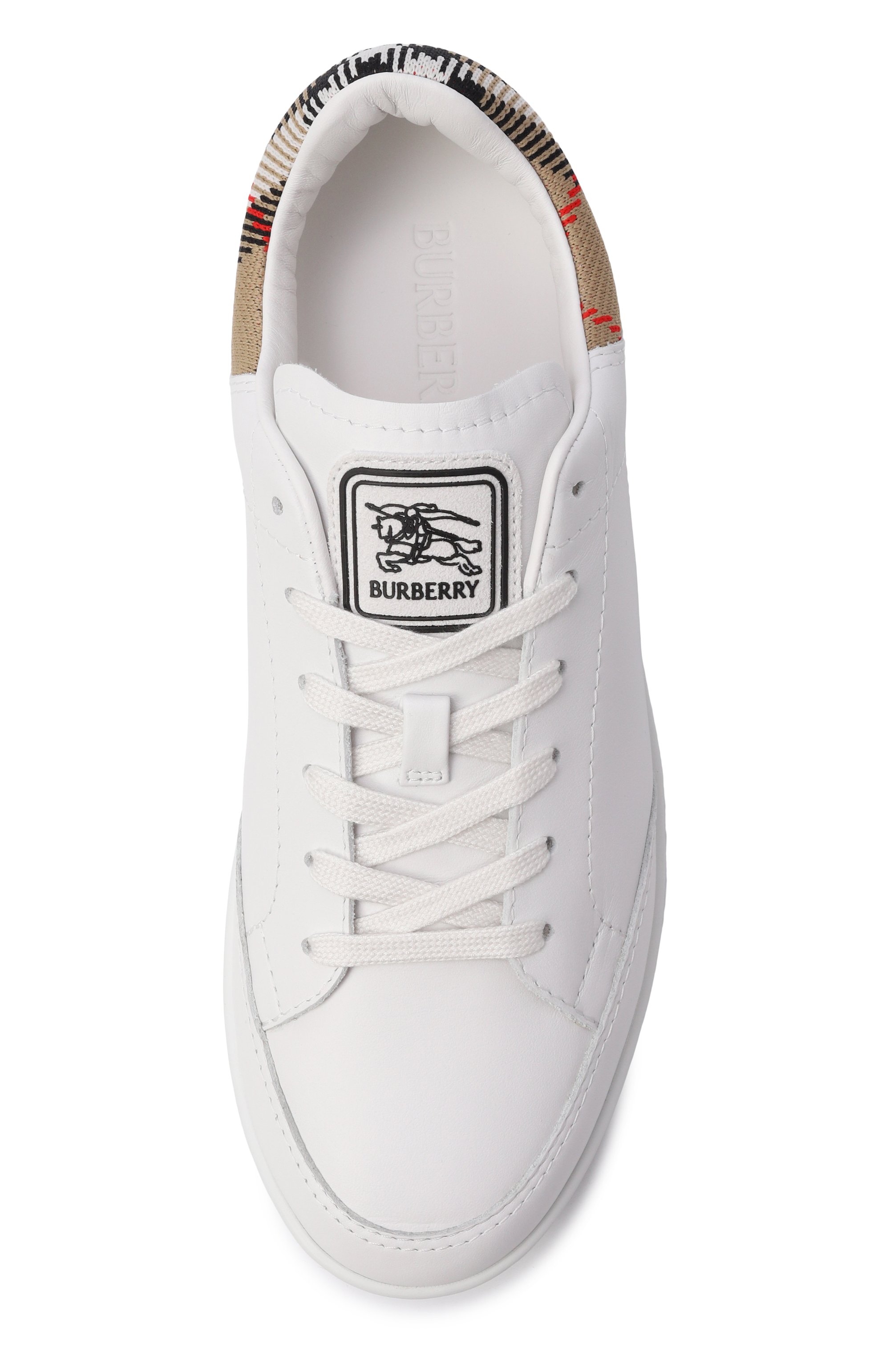 Комбинированные кеды set BURBERRY белого цвета по цене 69300 руб., арт. 8118865, фото 6 Комбинированные кеды set BURBERRY, арт. 8118865, фото 6