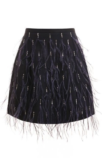 Женская юбка с отделкой перьями VALENTINO, арт. 5B3RABH41CF