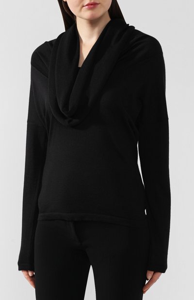 Однотонный кашемировый пуловер с объемным воротником TOM FORD, арт. MAK828-YAX087, фото 3