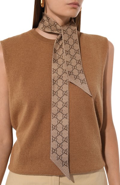 Шелковый шарф-твилли GUCCI, арт. 777043/3G001, фото 2
