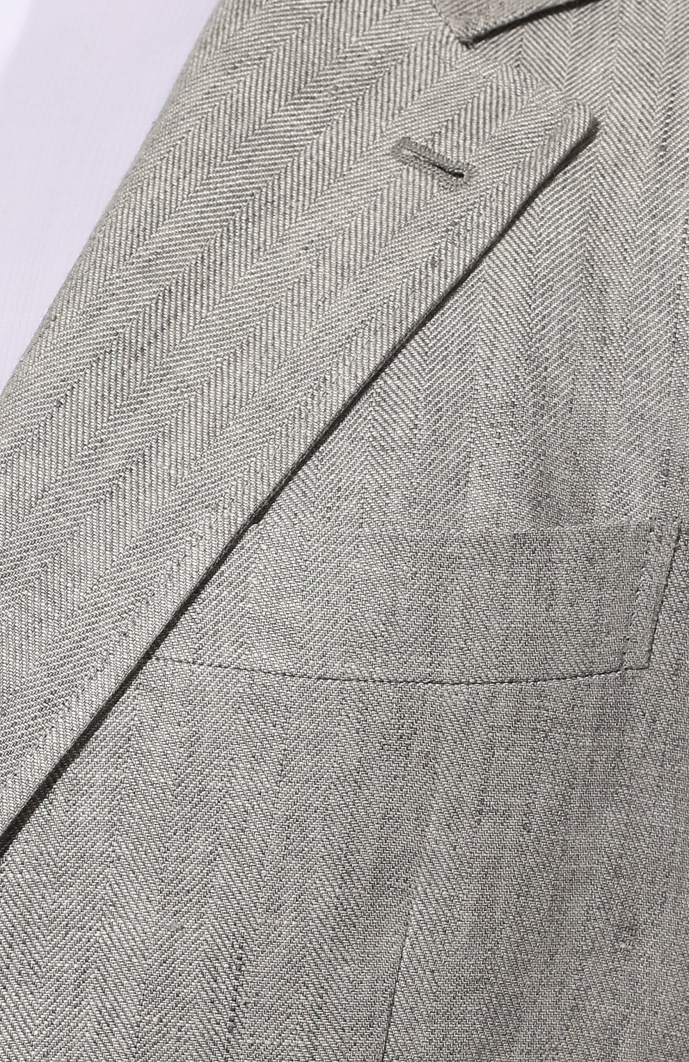 Однобортный пиджак BRUNELLO CUCINELLI светло-серого цвета по цене 262500 руб., арт. MW4597BTD, фото 5 Однобортный пиджак BRUNELLO CUCINELLI, арт. MW4597BTD, фото 5