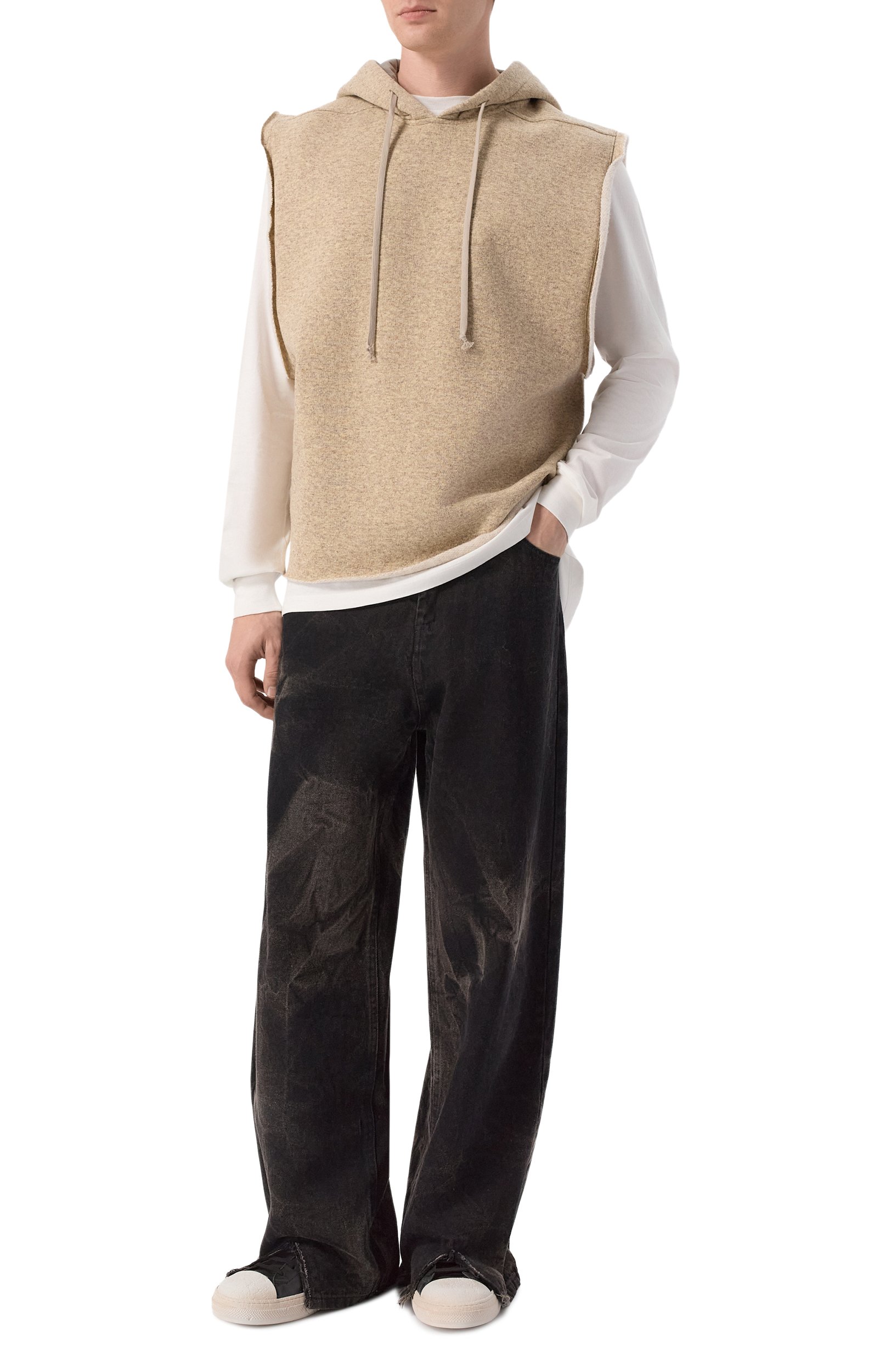 Жилет из шерсти и хлопка RICK OWENS, арт. RU02F4153/WFE, фото 2
