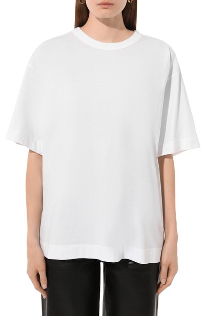 Хлопковая футболка DRIES VAN NOTEN белого цвета по цене 26350 руб., арт. 011102-8600, фото 3 Хлопковая футболка DRIES VAN NOTEN, арт. 011102-8600, фото 3