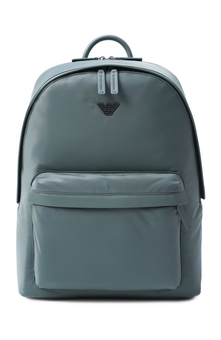 Мужской рюкзак asv EMPORIO ARMANI бирюзового цвета, арт. EM001795/AF13454 | Фото 1 (Автоматизация состава: Проставлено; Размер: large; Автоматизация ТО: Проставлено; Материал: Текстиль; Сумки-технические: Рюкзаки - большие; Стили: Классический)