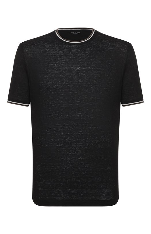 Льняная футболка Stefano Ricci K919070G10/T26104 Чёрный K919070G10/T26104