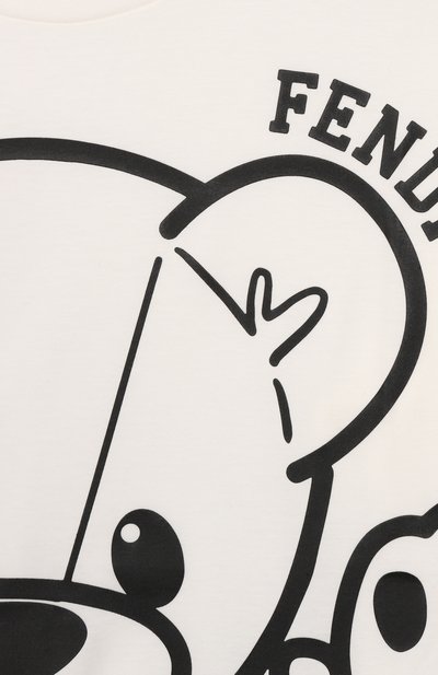 Хлопковая футболка FENDI, арт. JUI161/7AJ, фото 3