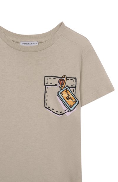 Хлопковая футболка DOLCE & GABBANA, арт. L1JTEY/G7PIZ, фото 3