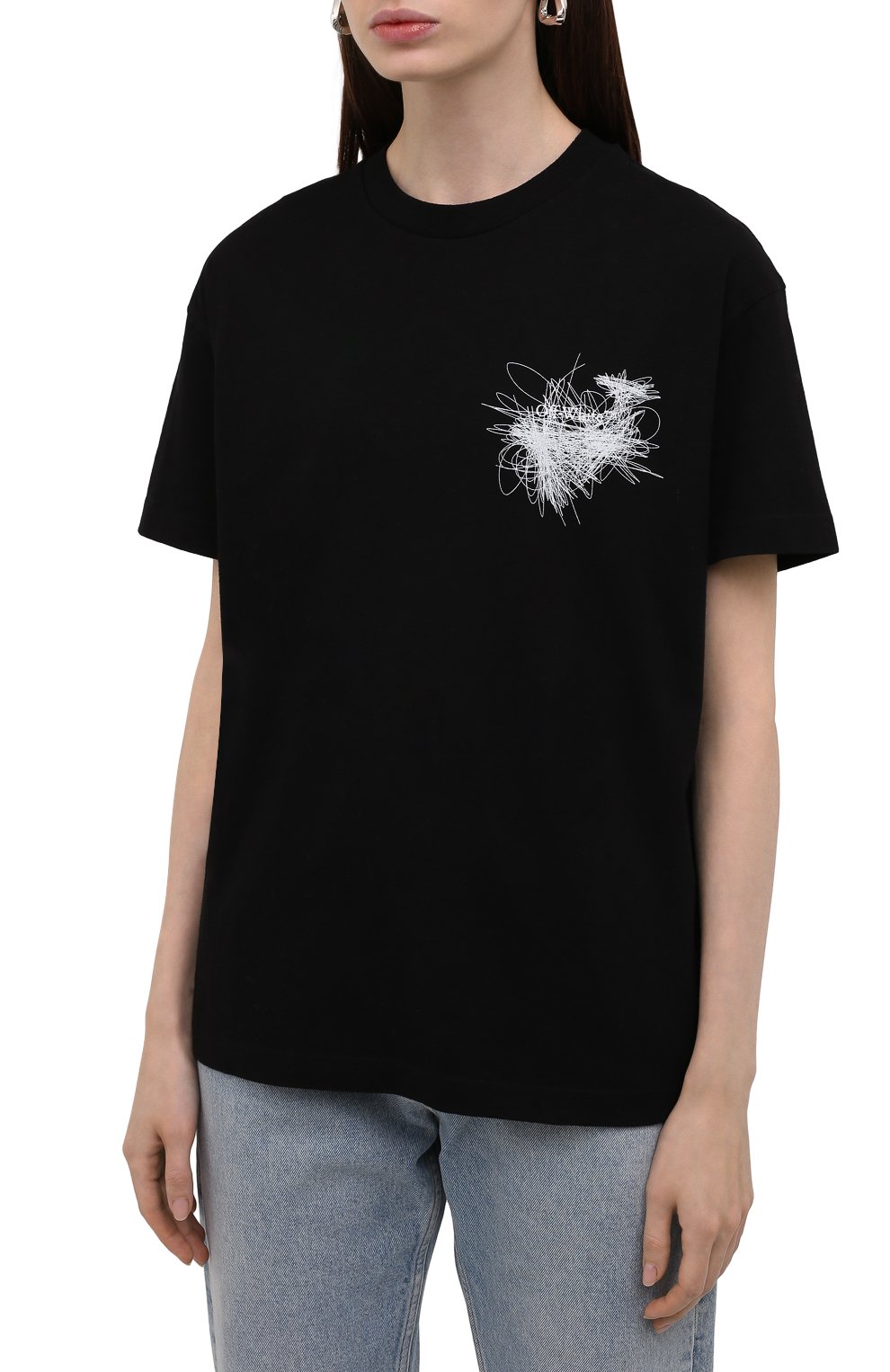 Хлопковая футболка OFF-WHITE, арт. 0WAA089F21JER013, фото 3