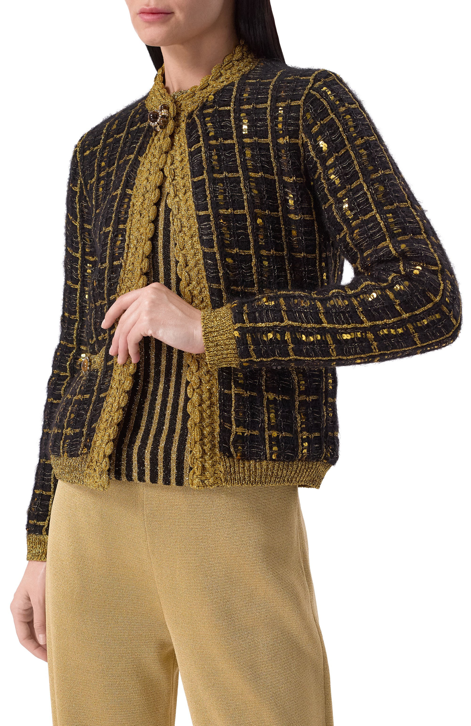Жакет с отделкой пайетками VALENTINO, арт. 6B3KE03M94G, фото 3