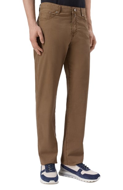 Брюки из хлопка и лиоцелла KITON, арт. UPNJS1K0610H, фото 3