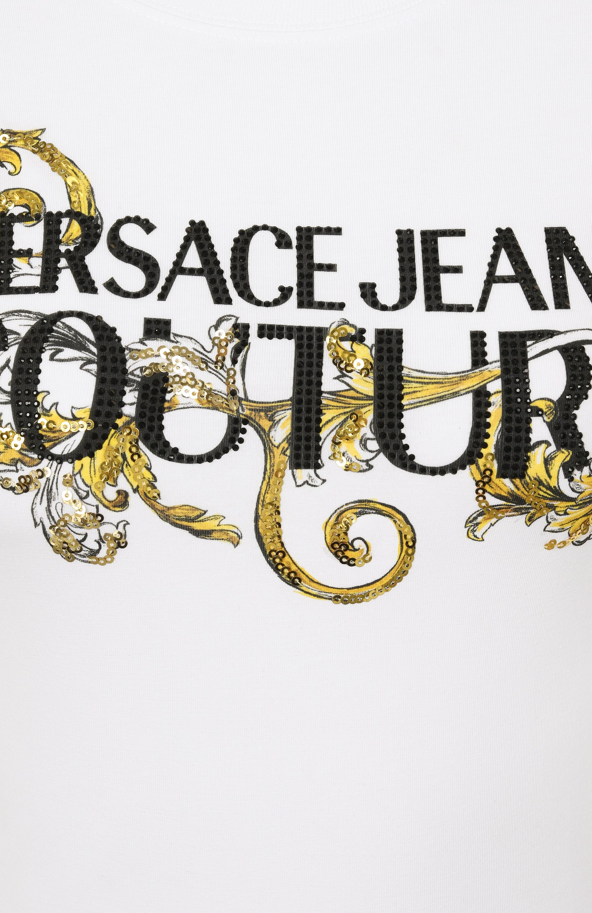 Хлопковая футболка VERSACE JEANS COUTURE, арт. 78HAHC05/CJ02C, фото 6