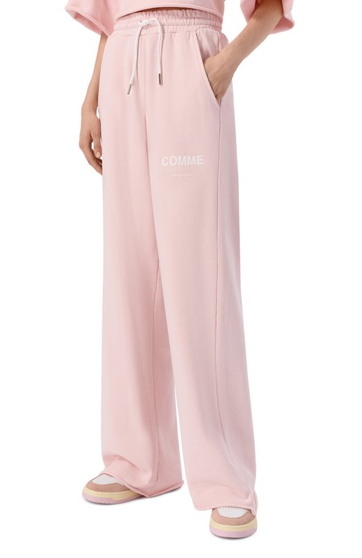 Хлопковые брюки Comme des Fuckdown CFABW01581 Розовый  CFABW01581 Фото 3