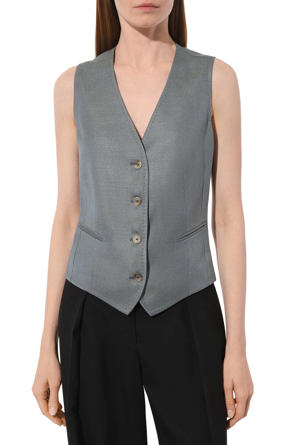 Жилет из вискозы KITON, арт. D47456K0919B, фото 3