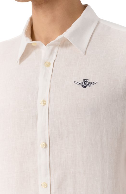 Льняная рубашка Aeronautica Militare CA1239CT3089 Белый  CA1239CT3089 Фото 5