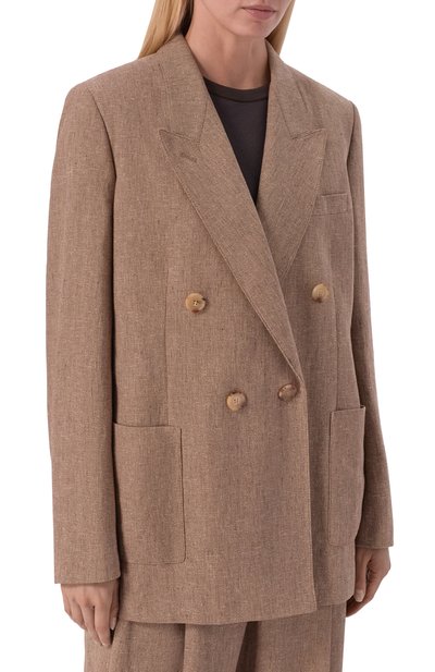Льняной жакет LORO PIANA бежевого цвета по цене 539000 руб., арт. FAQ2532, фото 3 Льняной жакет LORO PIANA, арт. FAQ2532, фото 3