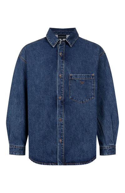Мужская джинсовая рубашка EMPORIO ARMANI, арт. EM007105/AF17805