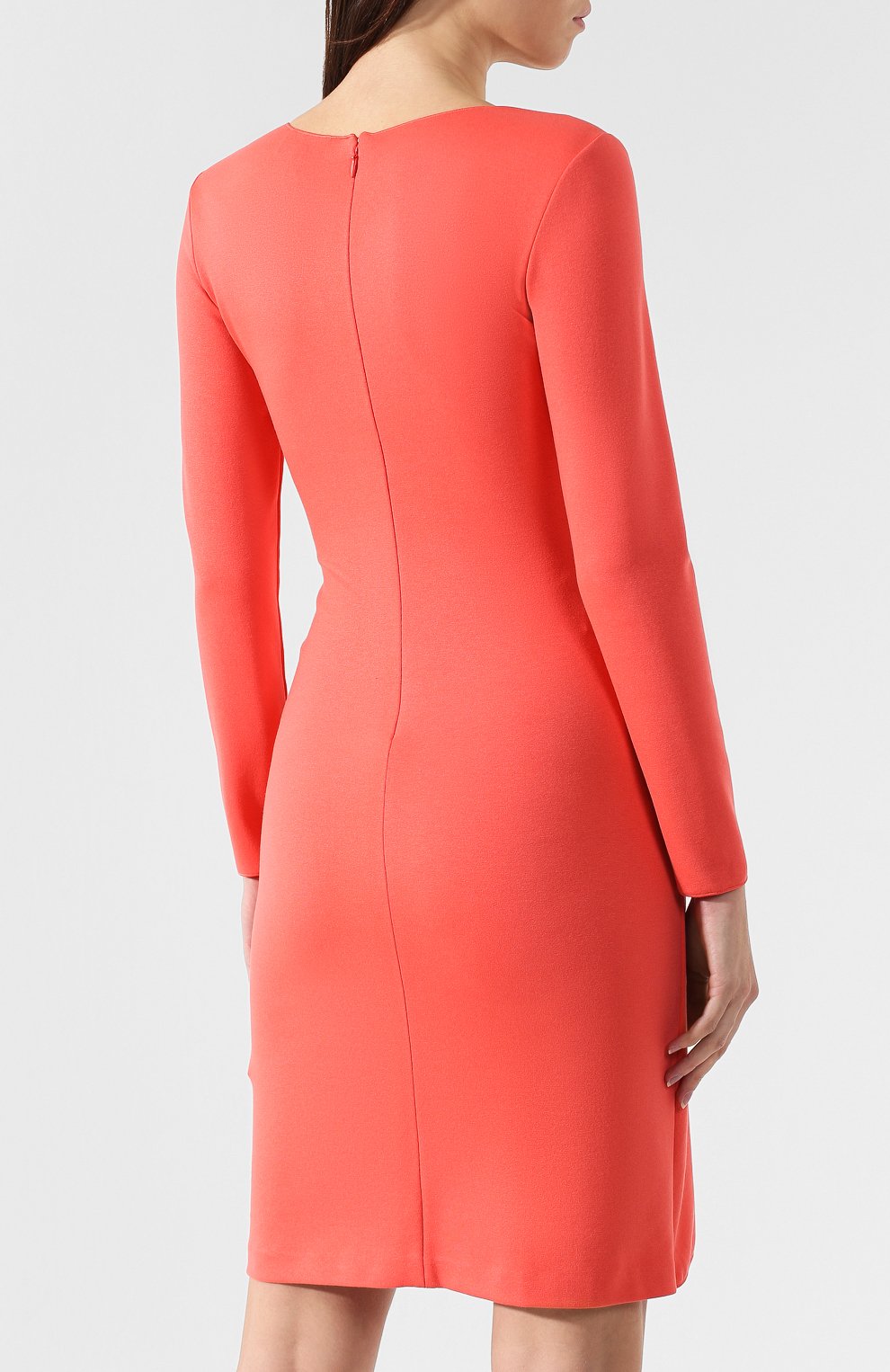 Платье из вискозы EMPORIO ARMANI розового цвета по цене 63300 руб., арт. 3G2A6G/2JFAZ, фото 4 Платье из вискозы EMPORIO ARMANI, арт. 3G2A6G/2JFAZ, фото 4