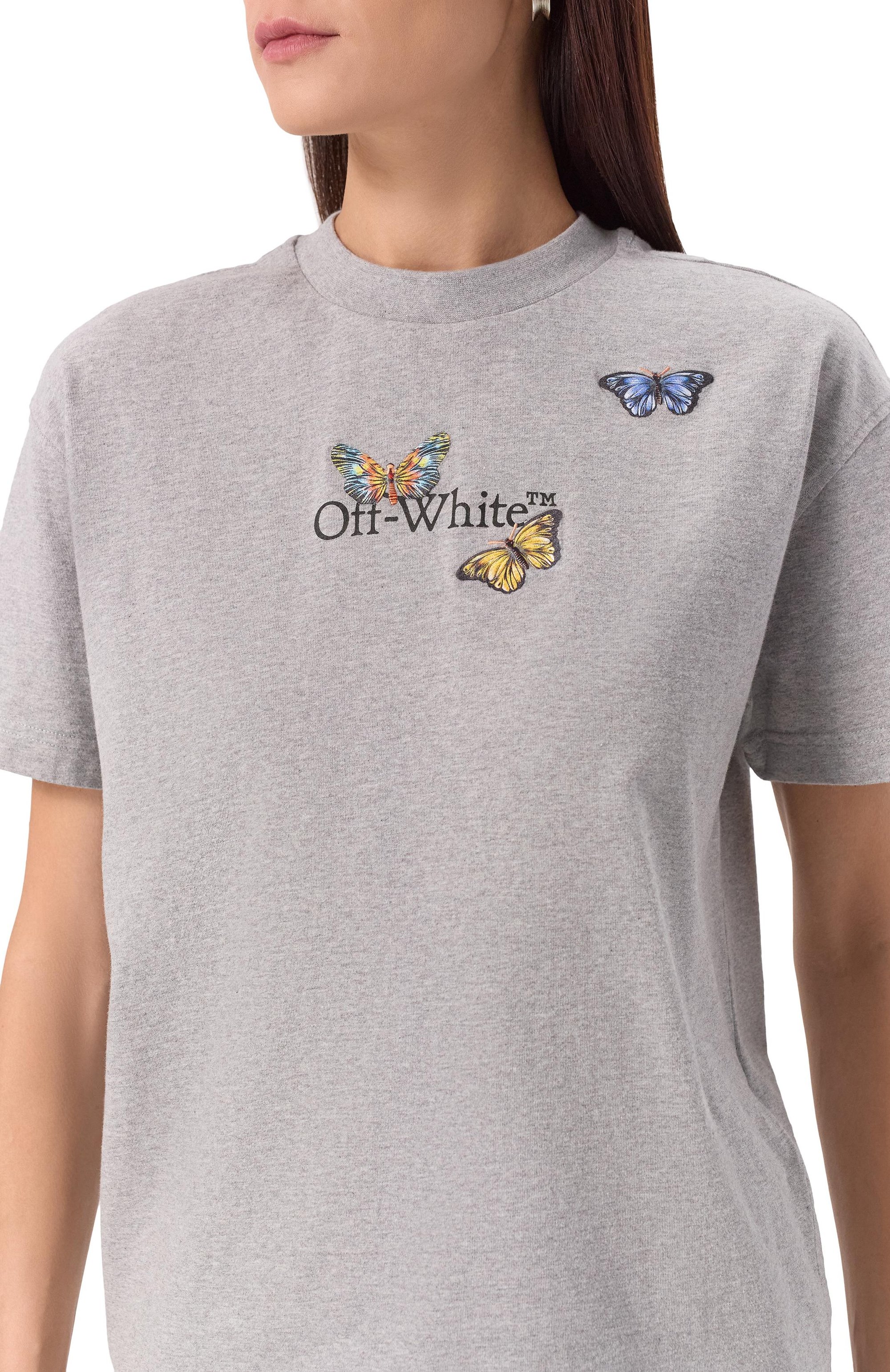 Хлопковая футболка OFF-WHITE, арт. 0WAA089S25JER0070510, фото 5