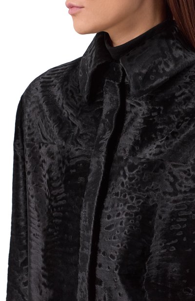 Куртка-рубашка из каракульчи MVST, арт. M022/KARAKULCHA BLACK, фото 5