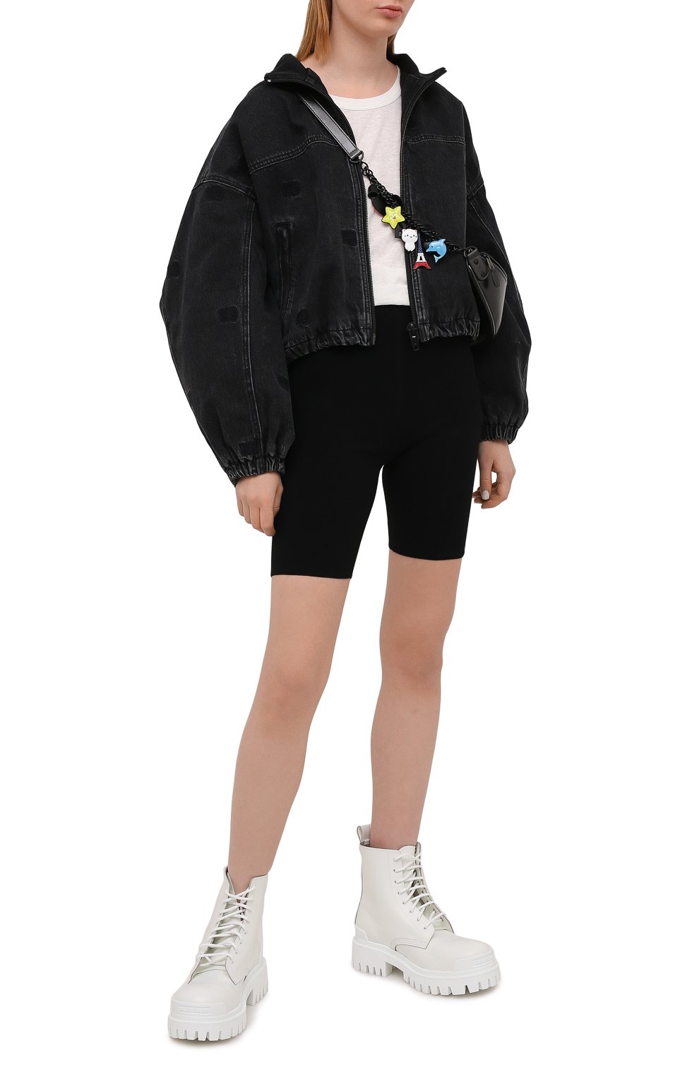 Джинсовая куртка ALEXANDER WANG темно-серого цвета по цене 79950 руб., арт. 4DC2212912, фото 2 Джинсовая куртка ALEXANDER WANG, арт. 4DC2212912, фото 2