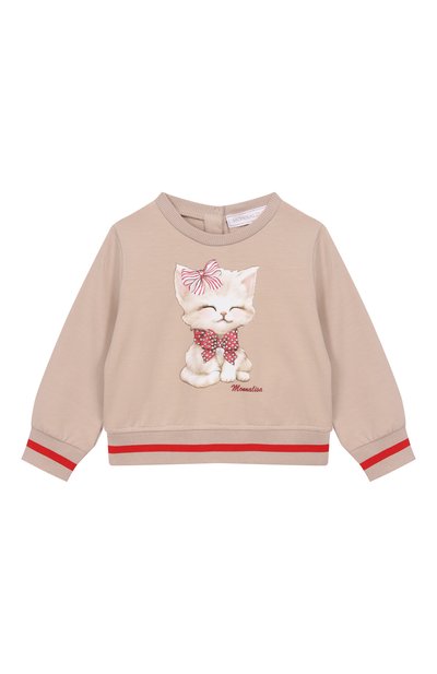 Хлопковый свитшот MONNALISA, арт. 39E607, фото 1