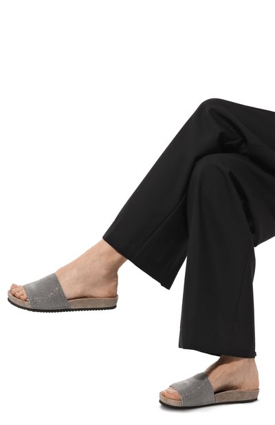 Замшевые шлепанцы BRUNELLO CUCINELLI, арт. MZMIGB1106, фото 3